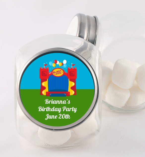 Bounce House - Personalized Birthday Party Candy Jar