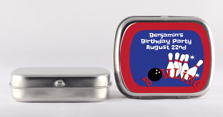 Bowling Boy - Personalized Birthday Party Mint Tins