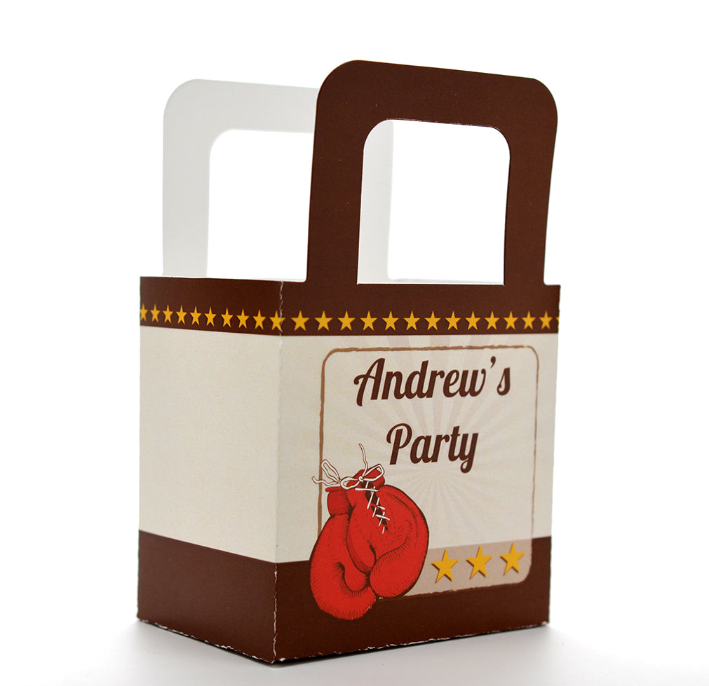 Boxing Gloves - Personalized Birthday Party Favor Boxes
