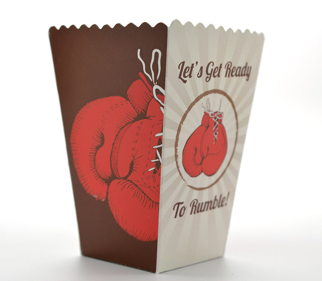 Boxing Gloves - Personalized Birthday Party Popcorn Boxes