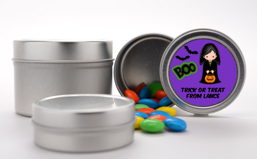 Boy Cape Costume - Custom Halloween Favor Tins