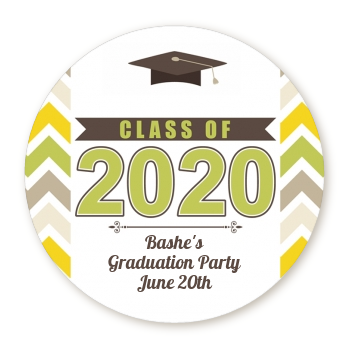 Brilliant Scholar - Round Personalized Graduation Party Sticker Labels