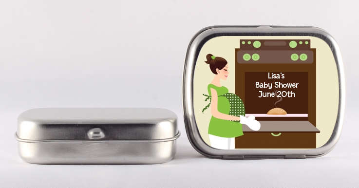Bun in the Oven Neutral - Personalized Baby Shower Mint Tins