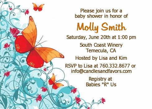 Butterfly Wishes - Birthday Party Invitations