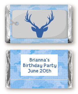 Camo Deer Head - Personalized Birthday Party Mini Candy Bar Wrappers