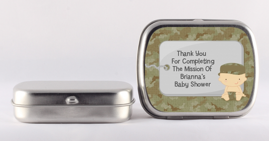 Camo Military - Personalized Baby Shower Mint Tins