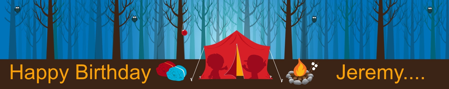 Camping - Personalized Birthday Party Banners