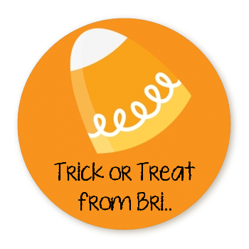 Candy Corn - Round Personalized Halloween Sticker Labels