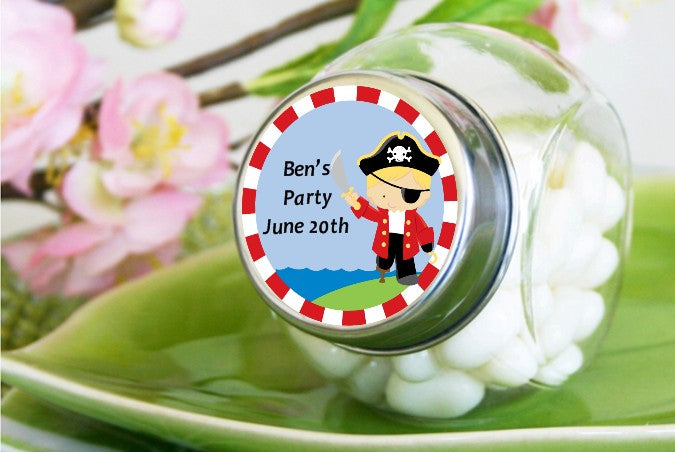 Pirate - Personalized Birthday Party Candy Jar