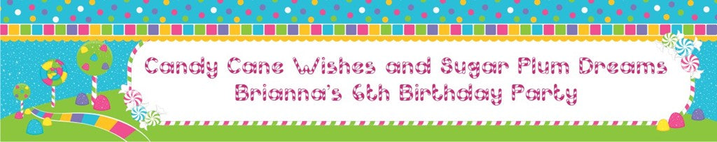 Candy Land - Personalized Birthday Party Banners