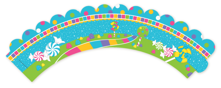 Candy Land - Birthday Party Cupcake Wrappers