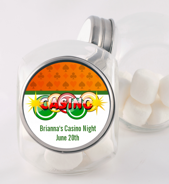 Casino Night Vegas Style - Personalized Birthday Party Candy Jar