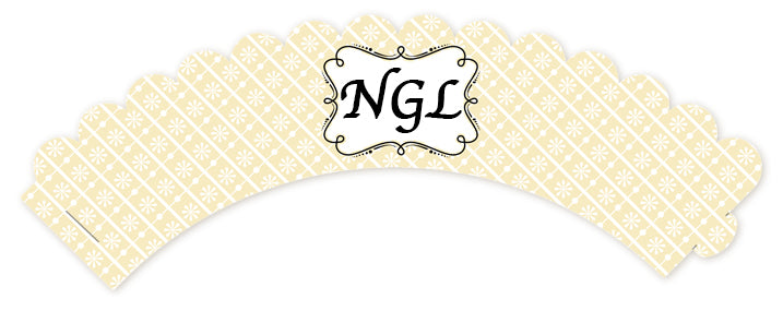 Modern Thatch Cream - Personalized Everyday Party Cupcake Wrappers