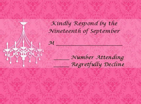 Chandelier - Bridal Shower Response Cards