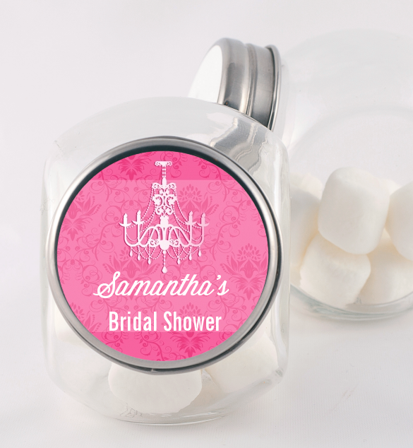 Chandelier - Personalized Bridal Shower Candy Jar