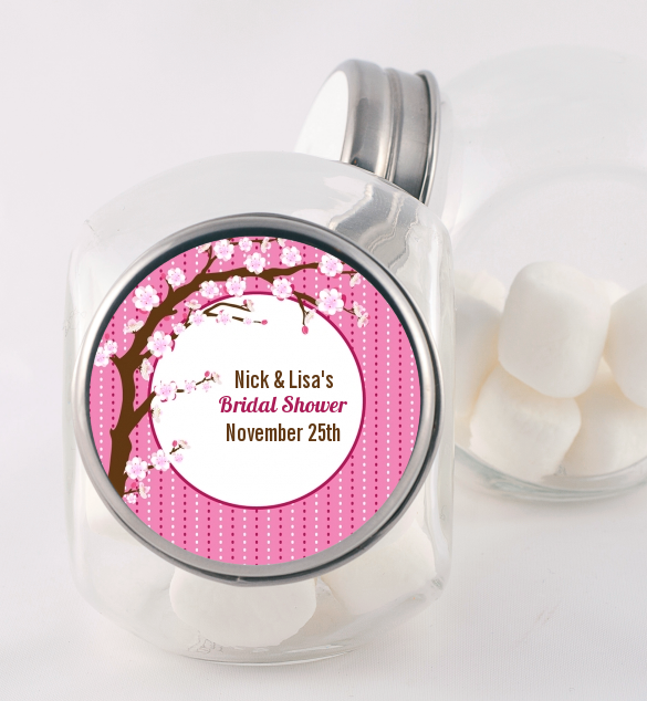 Cherry Blossom - Personalized Baby Shower Candy Jar