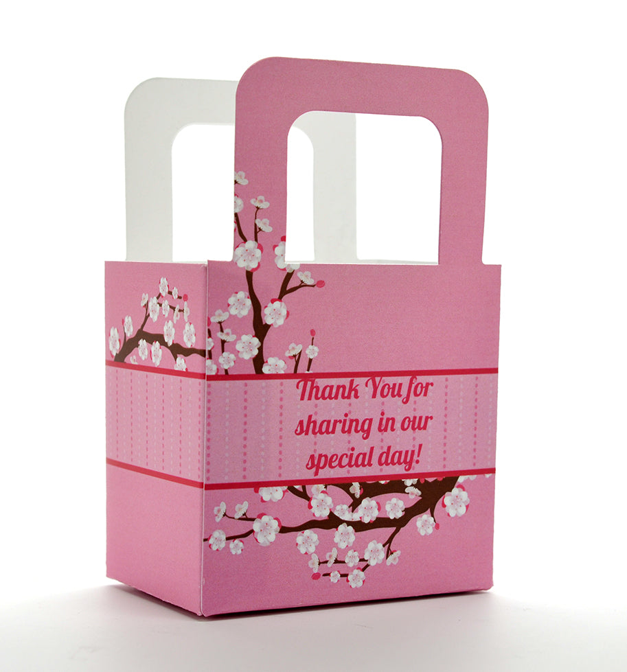 Cherry Blossom - Personalized Baby Shower Favor Boxes