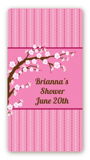 Cherry Blossom - Custom Rectangle Baby Shower Sticker/Labels