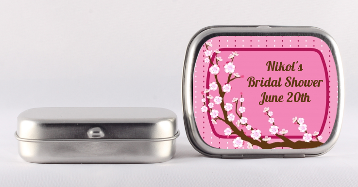 Cherry Blossom - Personalized Bridal Shower Mint Tins