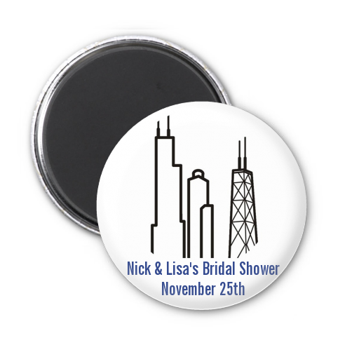 Chicago - Personalized Bridal Shower Magnet Favors