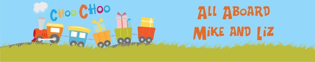 Choo Choo Train - Personalized Baby Shower Banners