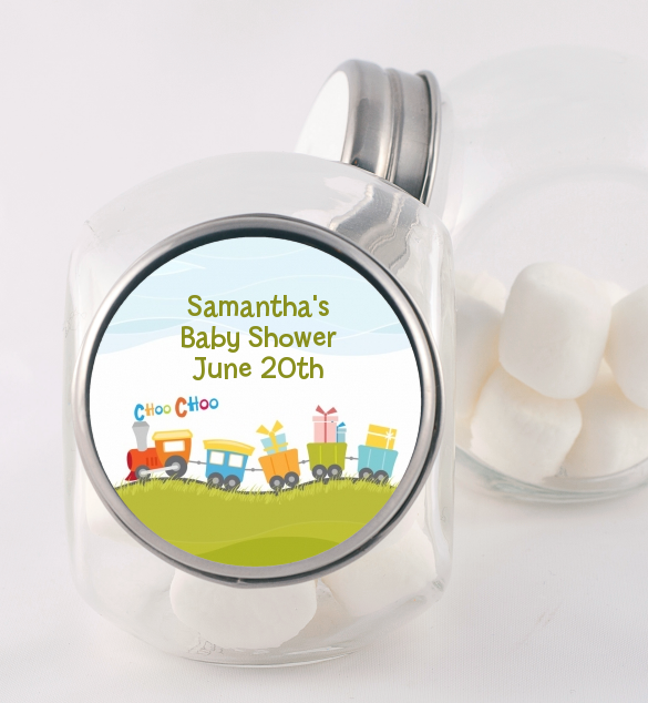 Choo Choo Train - Personalized Baby Shower Candy Jar
