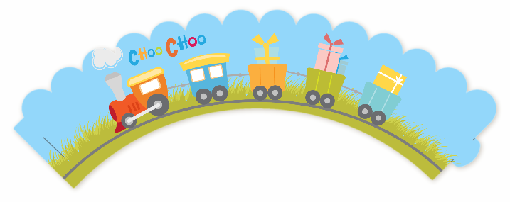 Choo Choo Train - Baby Shower Cupcake Wrappers