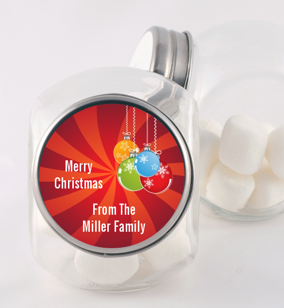 Christmas Ornaments - Personalized Christmas Candy Jar