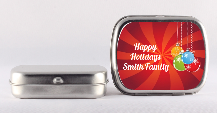 Christmas Ornaments - Personalized Christmas Mint Tins