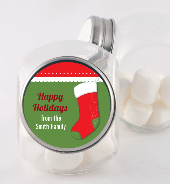 Christmas Stocking - Personalized Christmas Candy Jar