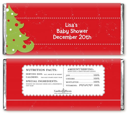 Christmas Tree - Personalized Christmas Candy Bar Wrappers