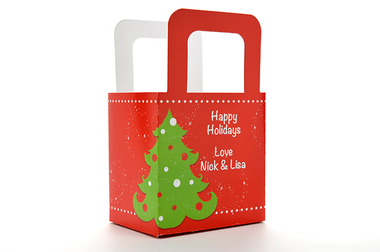 Christmas Tree - Personalized Christmas Favor Boxes