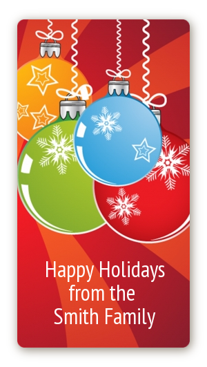 Christmas Ornaments - Custom Rectangle Christmas Sticker/Labels