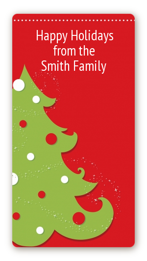 Christmas Tree - Custom Rectangle Christmas Sticker/Labels