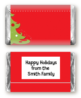 Christmas Tree - Personalized Christmas Mini Candy Bar Wrappers