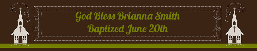 Church - Personalized Baptism / Christening Banners