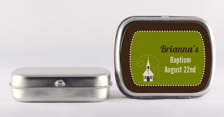 Church - Personalized Baptism / Christening Mint Tins