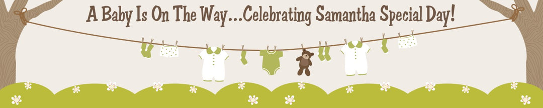 Clothesline It's A Baby - Personalized Baby Shower Banners