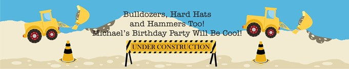 Construction Truck - Personalized Birthday Party Banners