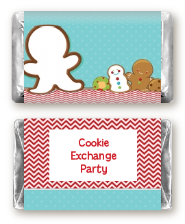 Cookie Exchange - Personalized Christmas Mini Candy Bar Wrappers