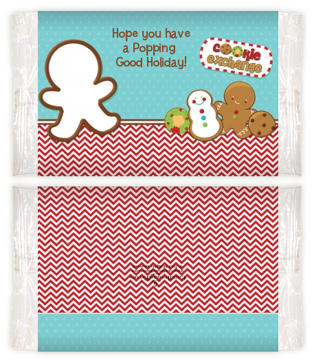 Cookie Exchange - Personalized Popcorn Wrapper Christmas Favors