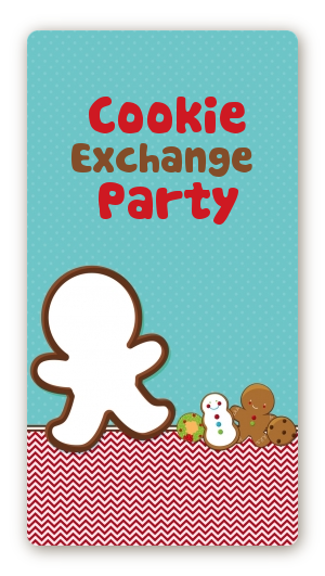 Cookie Exchange - Custom Rectangle Christmas Sticker/Labels