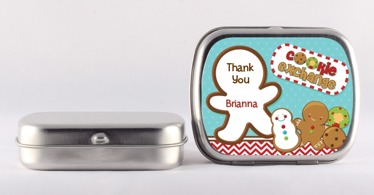Cookie Exchange - Personalized Christmas Mint Tins