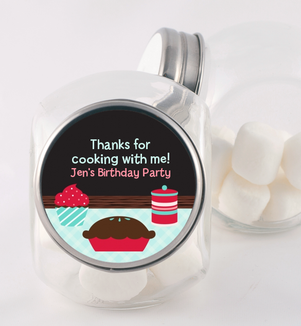 Cooking Class - Personalized Birthday Party Candy Jar