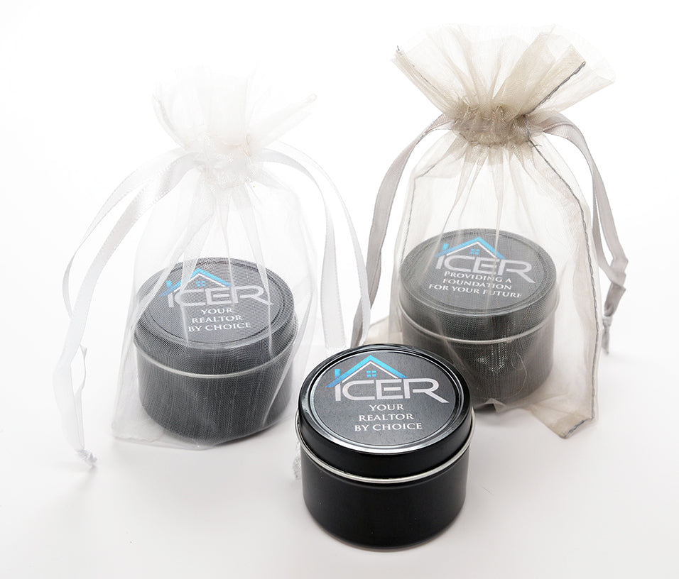 Corporate -  Black Candle Tin Favors