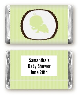 Crawling Baby Neutral - Personalized Baby Shower Mini Candy Bar Wrappers