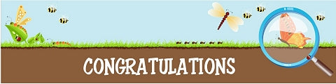 Critters Bugs & Insects - Personalized Baby Shower Banners
