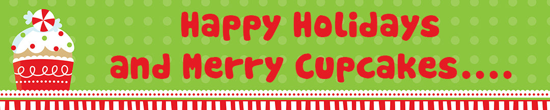 Christmas Cupcake - Personalized Christmas Banners
