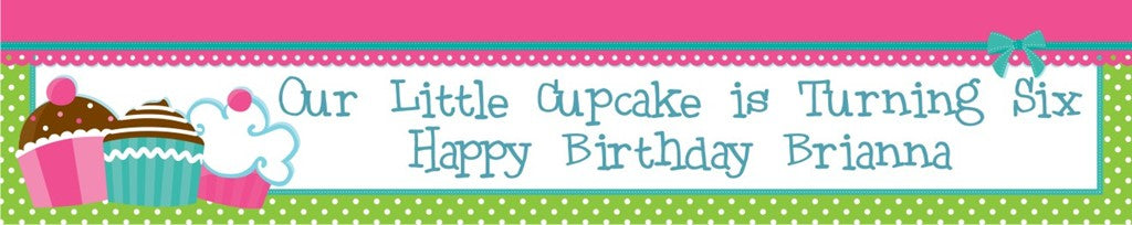 Cupcake Trio - Personalized Birthday Party Banners