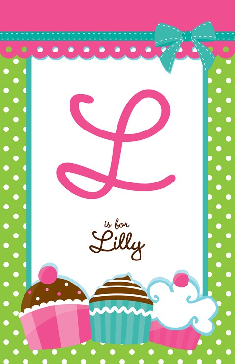 Cupcake Trio - Personalized Birthday Party Wall Art